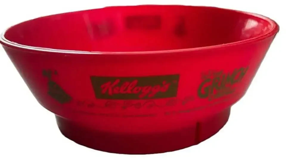 RARE Vintage 2000 Kellogg's Grinch Bowl & Spoon 